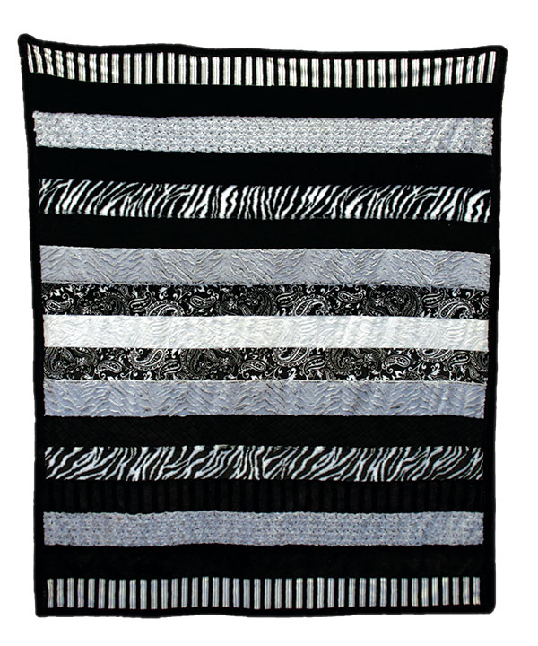 Cuddle Quilt KIt Black/White Zebra