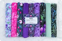 Quilting Cuddle&reg; Fat Quarter Pack Whispering Blooms Purple