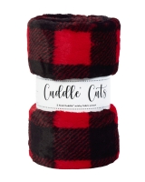 2 Yard Luxe Cuddle® Cut Buffalocheck Scarlet