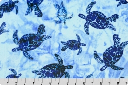Bliss Batik Turtles Digital Cuddle® Blue Ocean