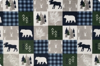 Cabin Quilt Digital Cuddle® Navy