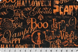 Spooky Script Digital Cuddle® Black
