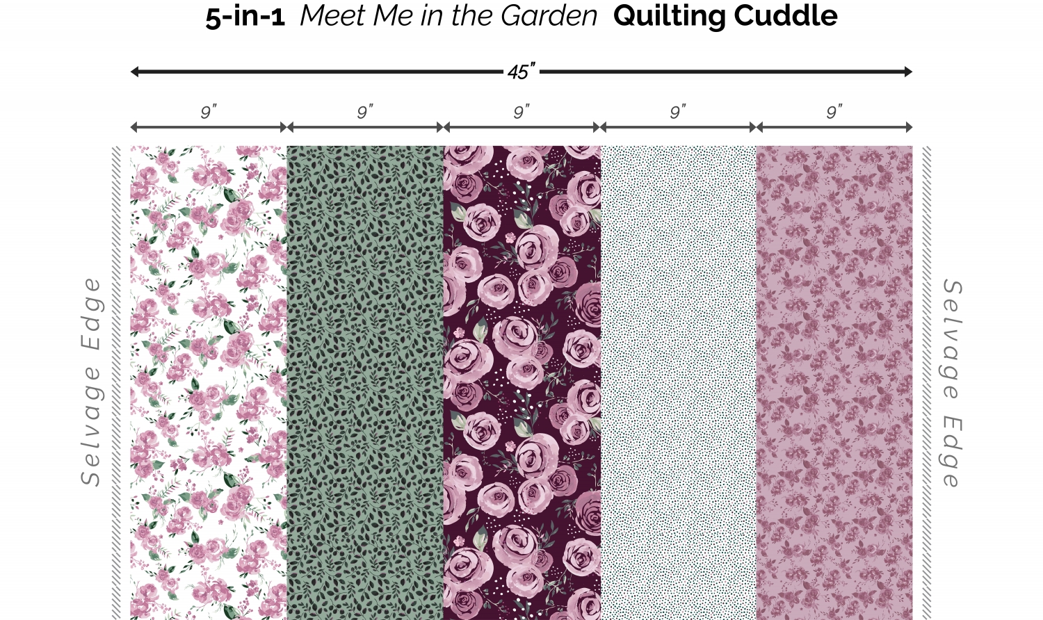 Garden 5-In-1 Quilting Cuddle® Berry