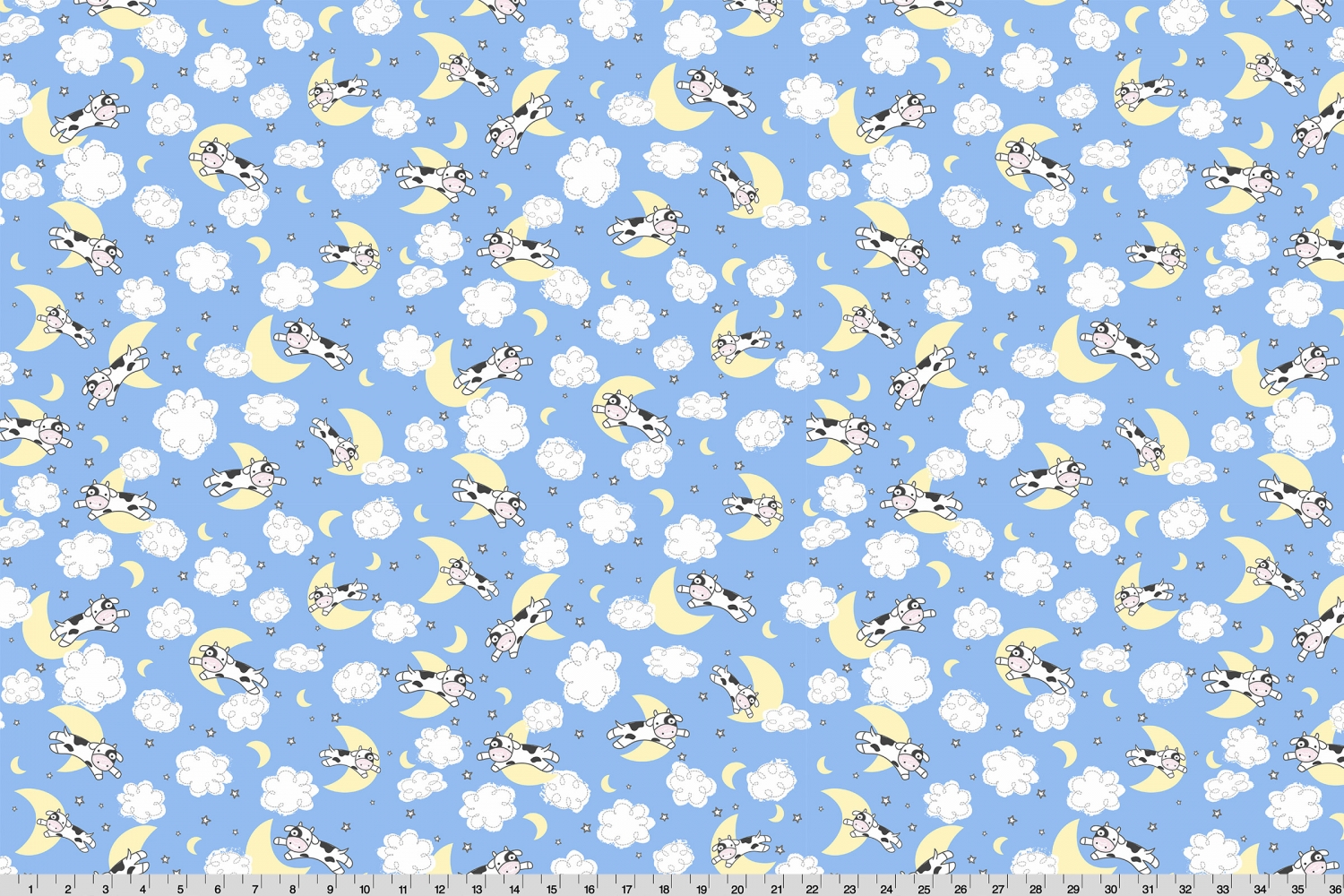 Goodnight Farm Over The Moon Quilting Cuddle&reg; Blue