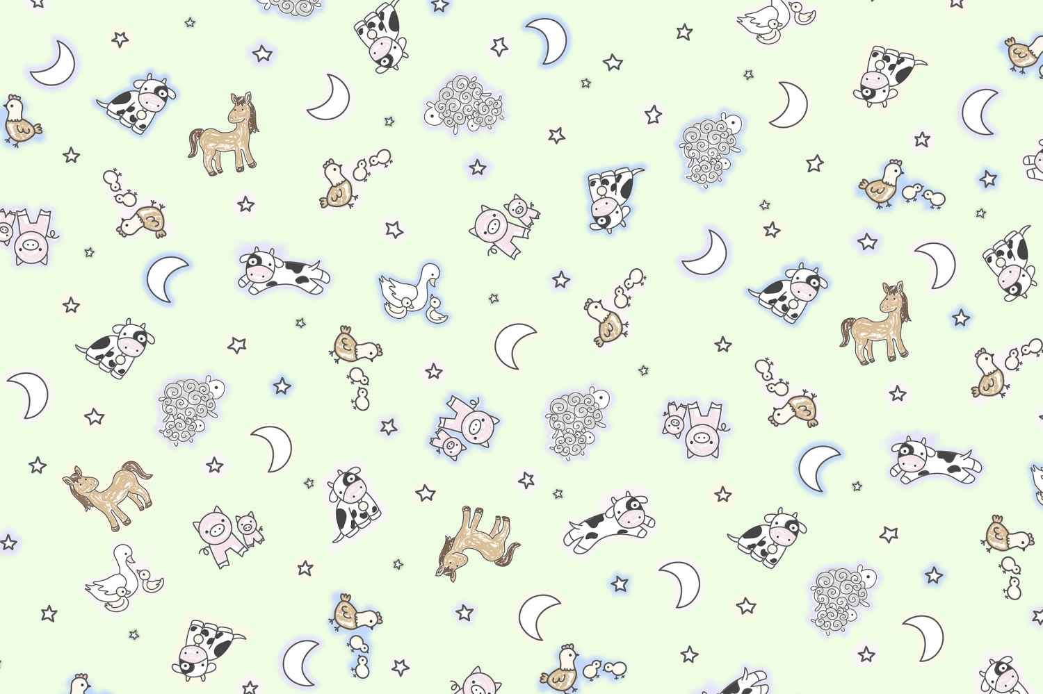 Sleepy Farm Goodnight Farm Quilting Cuddle® Pastel