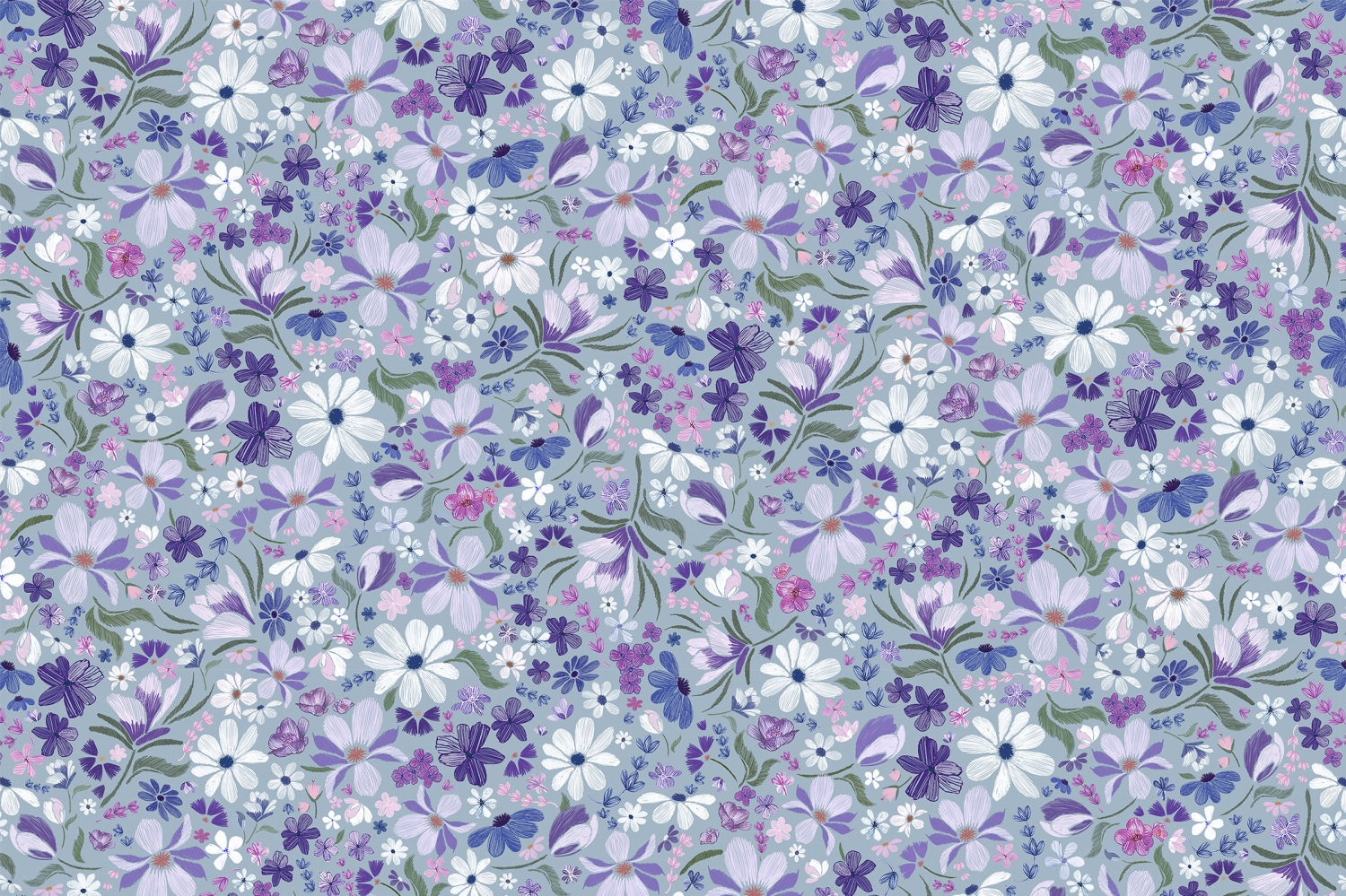 Whispering Blooms Charmed Quilting Cuddle&reg; Purple