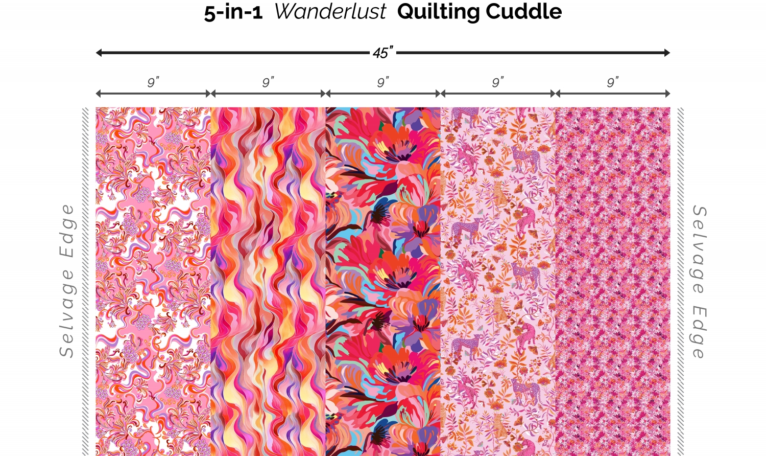 Wanderlust 5-In-1 Quilting Cuddle® Pink