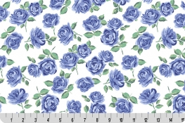 Cottage Rose Lane Yorkshire Quilting Cuddle® Blue Bonnet