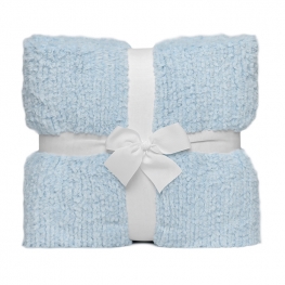 36" x 60" Luxe Cuddle&reg; Blanket Weave Blue