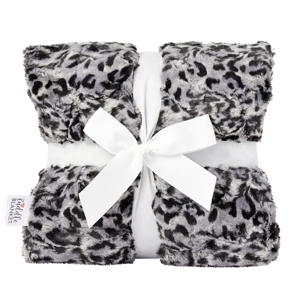 60" x 72" Luxe Cuddle® Blanket Bobcat Grey/Black