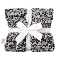 60" x 72" Luxe Cuddle® Blanket Bobcat Grey/Black