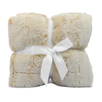 60" x 72" Luxe Cuddle&reg; Blanket Hide Champagne