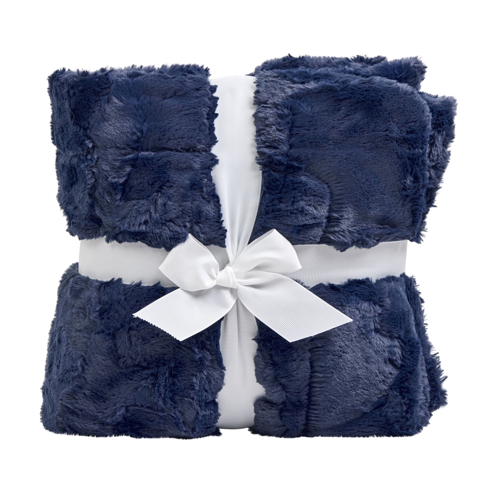 Signature 60\" x 72\" Luxe Cuddle&reg; Blanket Hide Navy