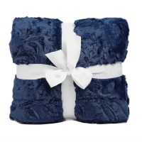 60" x 72" Luxe Cuddle&reg; Blanket Poppy Navy