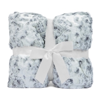 60" x 72" Luxe Cuddle&reg; Blanket Snowy Owl Alloy