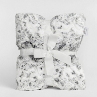 Signature 60" x 72" Luxe Cuddle&reg; Blanket Snowy Owl Charcoal