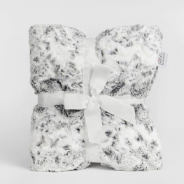 Signature 60" x 72" Luxe Cuddle&reg; Blanket Snowy Owl Charcoal