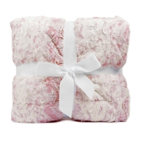 60" x 72" Luxe Cuddle&reg; Blanket Snowy Owl Rosewater