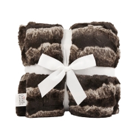 60" x 72" Luxe Cuddle® Blanket Summit Chocolate/Almond