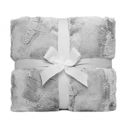 80" x 80" Luxe Cuddle&reg; Blanket Mirage 80 Silver