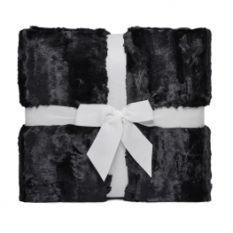 60" x 90" Luxe Cuddle&reg; Blanket Willow Black
