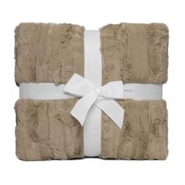 60" x 90" Luxe Cuddle&reg; Blanket Willow Cappuccino