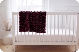 Petite 30" x 36" Luxe Cuddle&reg; Blanket Milan Enzo Cherry Cola