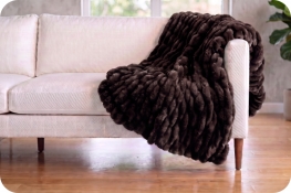 Classic 50" x 60" Luxe Cuddle&reg; Blanket Milan Enzo Black Coffee