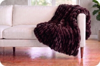 Classic 50" x 60" Luxe Cuddle&reg; Blanket Milan Enzo Cherry Cola