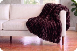 Classic 50" x 60" Luxe Cuddle&reg; Blanket Milan Enzo Cherry Cola