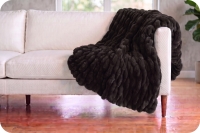 Classic 50" x 60" Luxe Cuddle&reg; Blanket Milan Chocolate