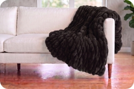 Classic 50" x 60" Luxe Cuddle&reg; Blanket Milan Chocolate