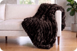 Signature 60" x 72" Luxe Cuddle&reg; Blanket Milan Enzo Black Coffee