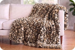 Deluxe 60" x 90" Luxe Cuddle&reg; Blanket Milan Clouded Leo Sand