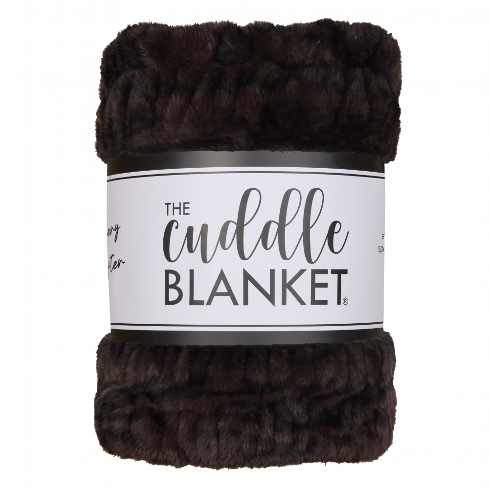 Deluxe 60" x 90" Luxe Cuddle&reg; Blanket Milan Enzo Black Coffee