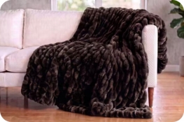 Deluxe 60" x 90" Luxe Cuddle&reg; Blanket Milan Enzo Black Coffee