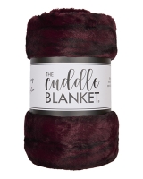 Deluxe 60" x 90" Luxe Cuddle&reg; Blanket Milan Enzo Cherry Cola