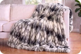 Deluxe 60" x 90" Luxe Cuddle&reg; Blanket Milan Pony Storm