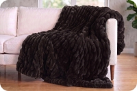 Deluxe 60" x 90" Luxe Cuddle&reg; Blanket Milan Chocolate