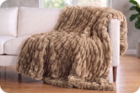 Deluxe 60" x 90" Luxe Cuddle&reg; Blanket Milan Sand Dollar