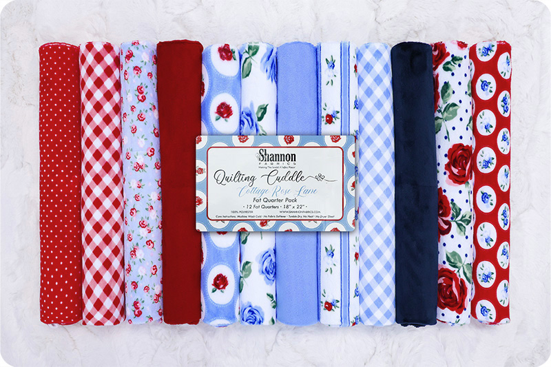Quilting Cuddle&reg; Fat Quarter Pack Cottage Blue Bonnet