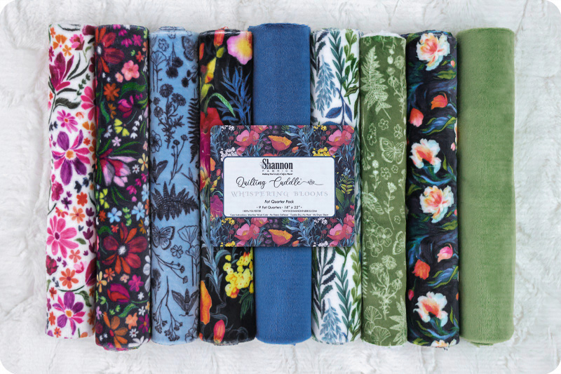 Quilting Cuddle&reg; Fat Quarter Pack Whispering Blooms Vibrant