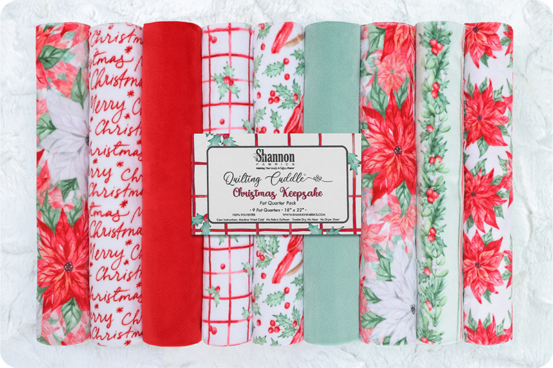 Quilting Cuddle&reg; Fat Quarter Pack Christmas Keepsake