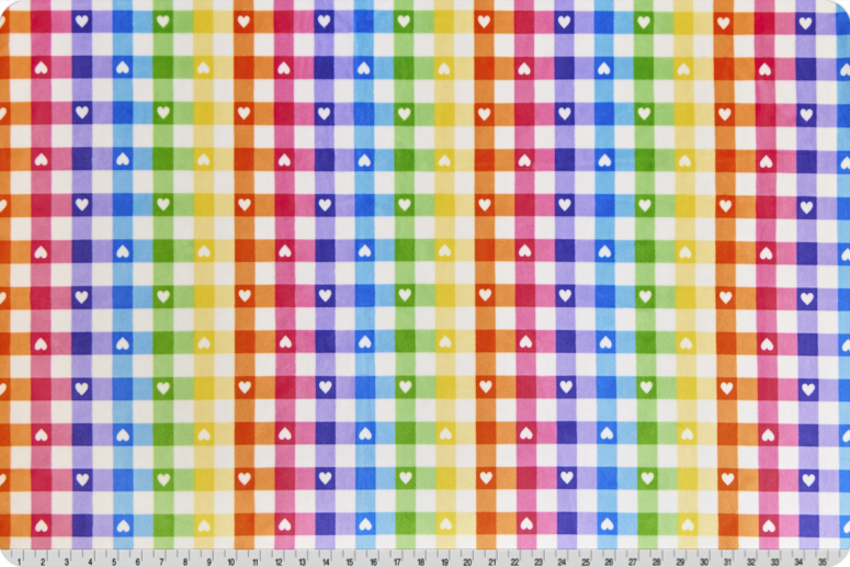 Gingham Hearts Digital Cuddle&reg; Fuchsia