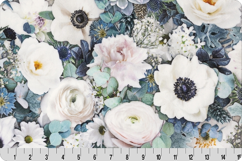 Hoffman Blooming Buds Digital Cuddle&reg; White