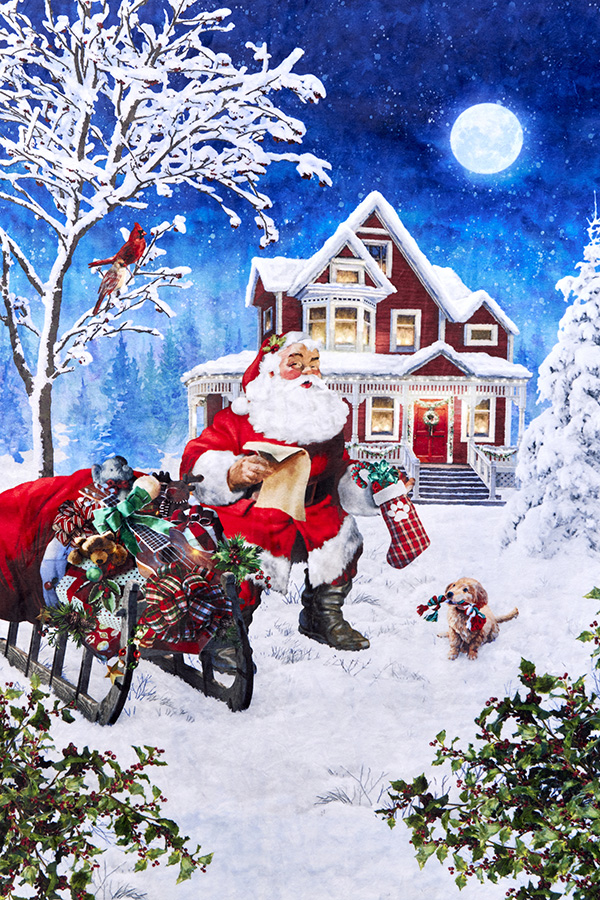 Hoffman Ol' St. Nick Digital Cuddle® Panel December