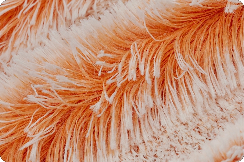 Luxe Cuddle® Frosted Shaggy Tangerine/Snow