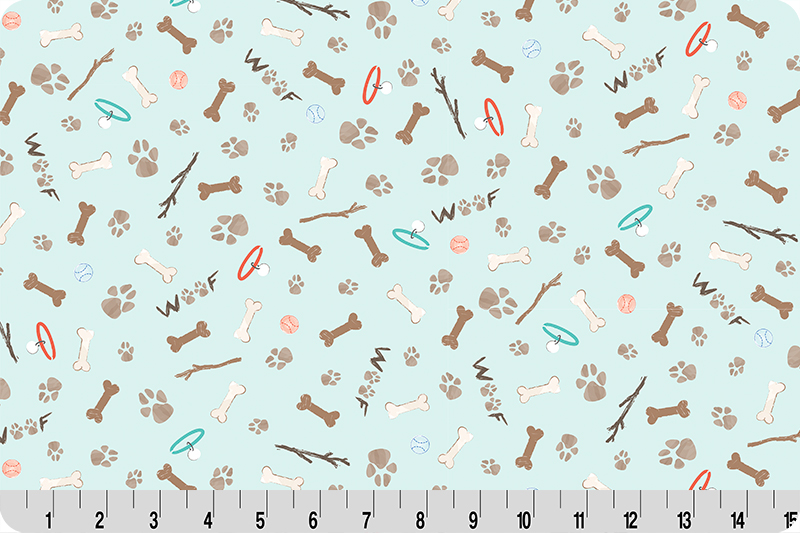 Puppy Playdate Fetch Quilting Cuddle&reg; Seaglass