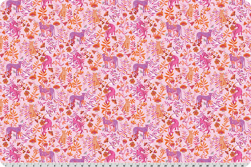 Wanderlust Big Cats Quilting Cuddle® Pink