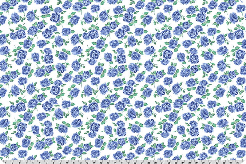 Cottage Rose Lane Yorkshire Quilting Cuddle® Blue Bonnet